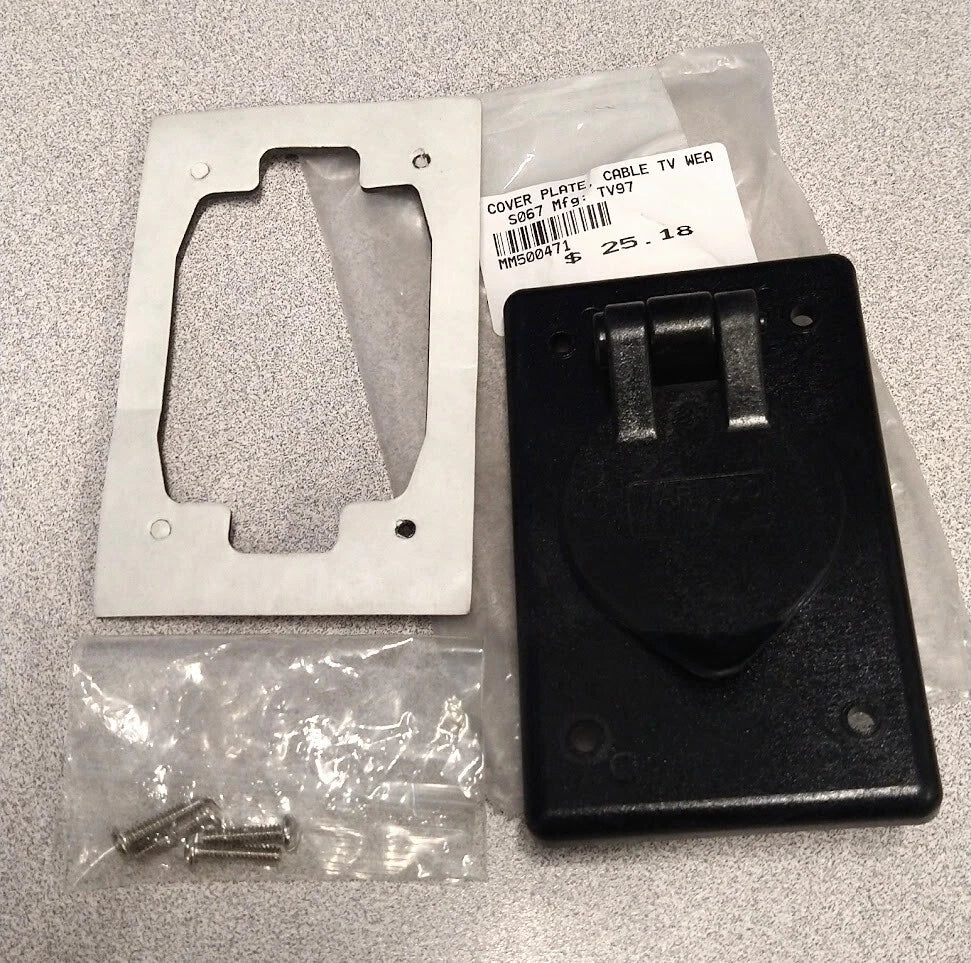 Marinco Cable TV Cover Plate for Marinco TV97