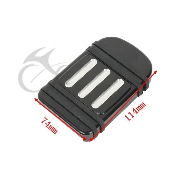 CNC Black Brake Pedal Pad Cover for Harley Dyna (2012–2016) Softail FXST (1986–2017)