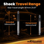 4" Lowering Shock Kit for Ford F100 Ranger 2WD (1973–1979) Rear Drop