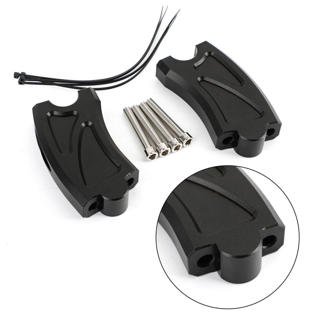 CNC Handlebar Risers for Honda Rebel CMX500 (2017–2023) Black AV