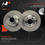 Set of 2 Front Disc Brake Rotors & Ceramic Pads for BMW 135i (2008–2013)