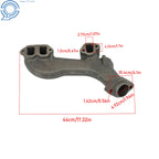 Right Exhaust Manifold with Gasket for Dodge Dakota Durango (1997-2003)