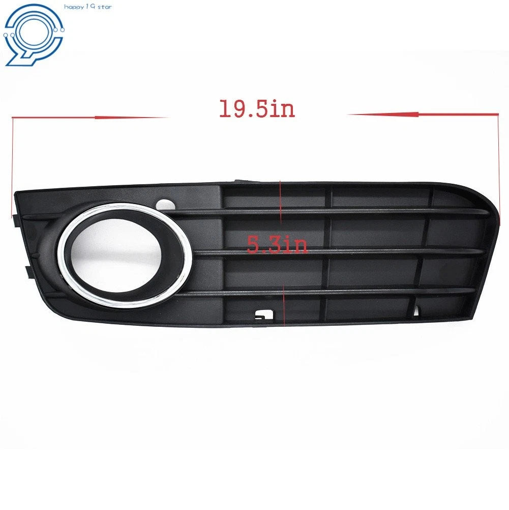 Pair Front Bumper Fog Light Grille for Audi A4 B8 (2009-2012)