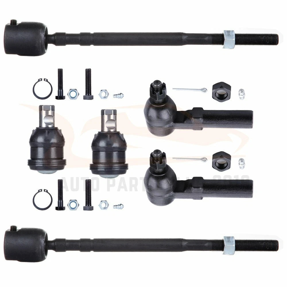 Set of 6 Front Ball Joints & Tie Rod Ends for Dodge Spirit (1991–1995)