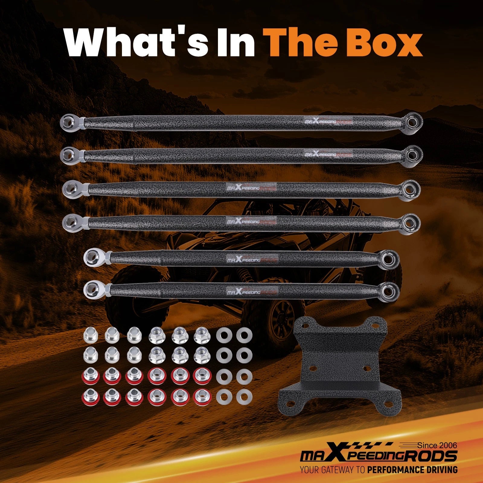 Set of 6 Radius Rod Kit for Can-Am Maverick X3 (2017-2023)