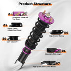 Coilovers for Honda Civic (1993–2000) Adjustable Height Shock Absorber Kits