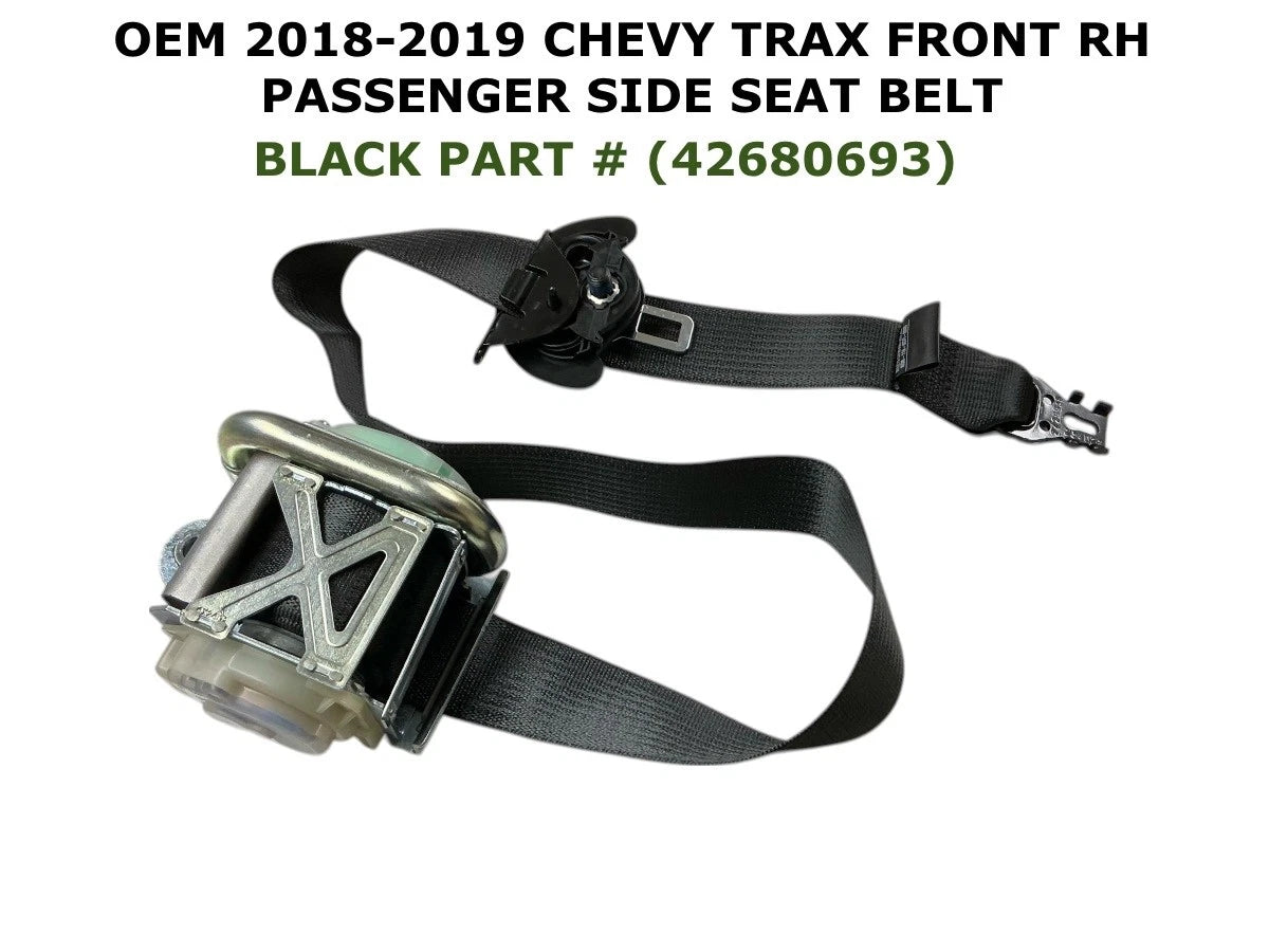 Front Right Seat Belt for Chevy Trax (2018–2019) 42680693 Black
