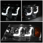 LED DRL Tube Bar Projector Headlight for Ford F150 Mark LT (2004–2008)