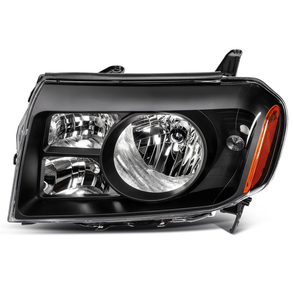 Headlight Assembly Pair for Honda Pilot (2009–2011) Black Housing Clear Lens