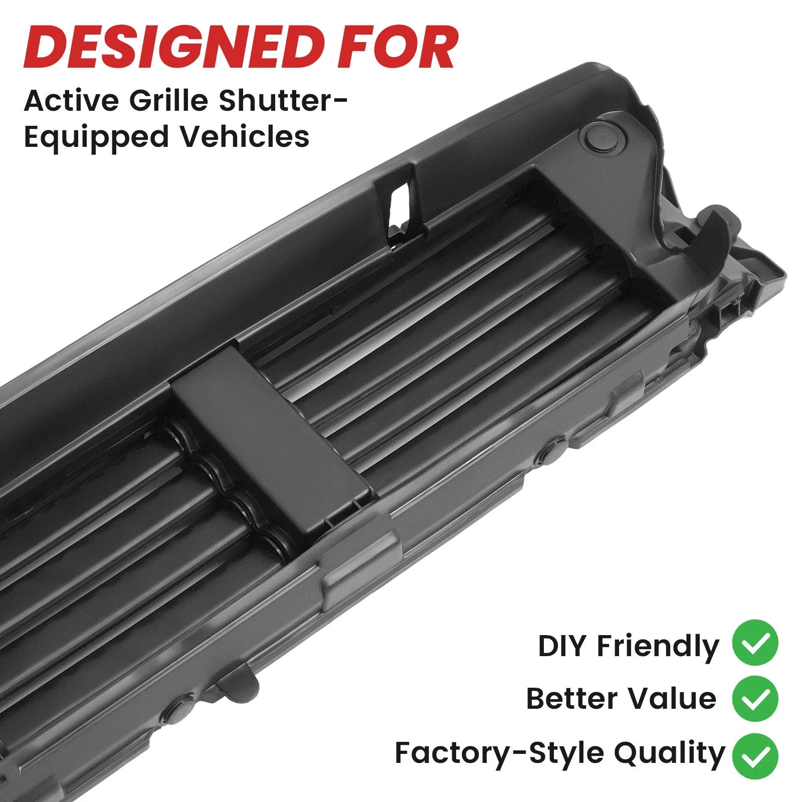 Front Lower Radiator Grille Shutter Assembly for Honda CR-V (2017–2020)