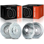 Set of 4 Drilled Brake Rotors for Honda Pilot (2003–2008) Acura MDX