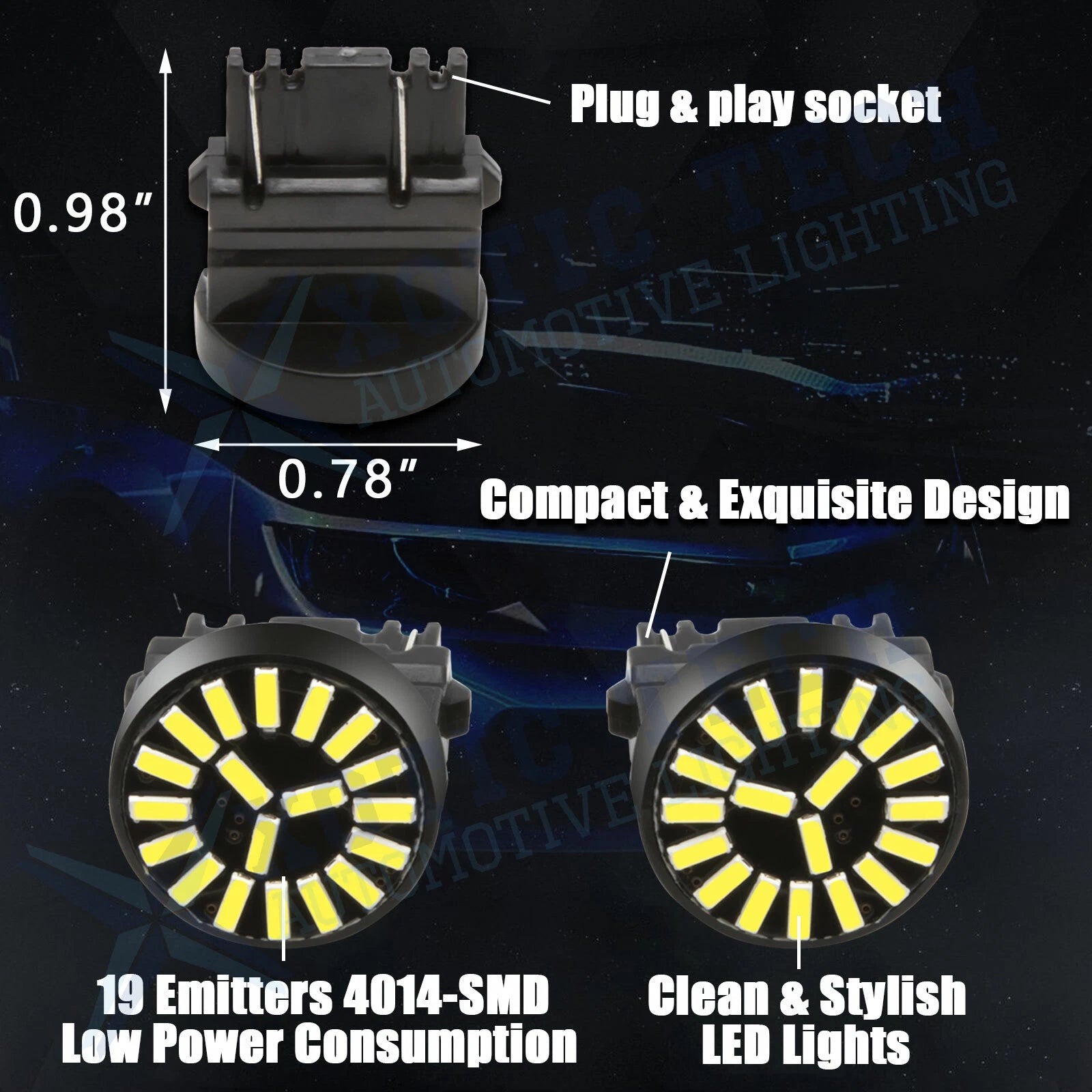 LED Reverse Backup Light Bulbs for Dodge Ram 1500 2500 (2002-2006)