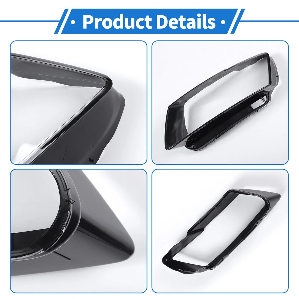 1 Pc Headlight Lens Cover for Audi Q5 (2013–2017) Black