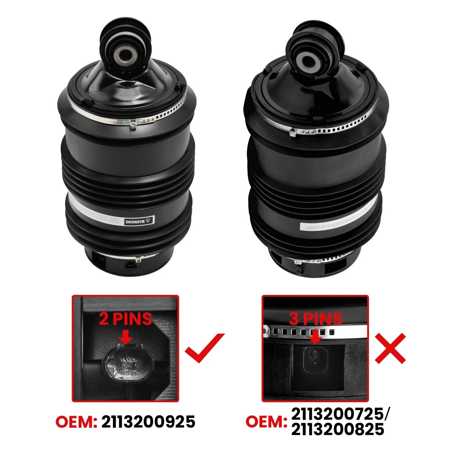 4X Rear Shock Absorbers w/ADS for Mercedes E320 E500 4Matic Wagon (2004–2009)