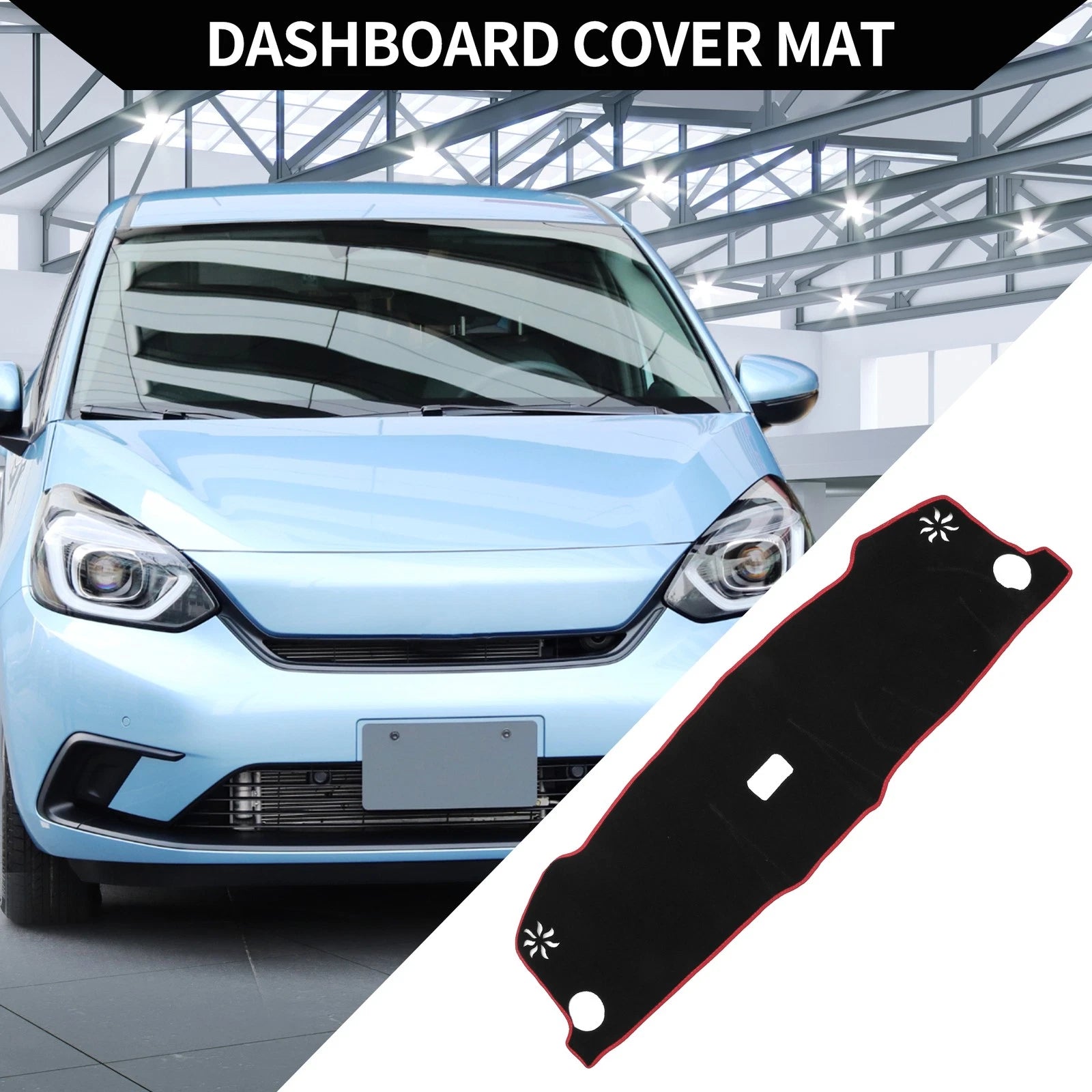 Dashboard Cover Mat for Honda Vezel RV3-RV6 (2021–2024) Black Red Set