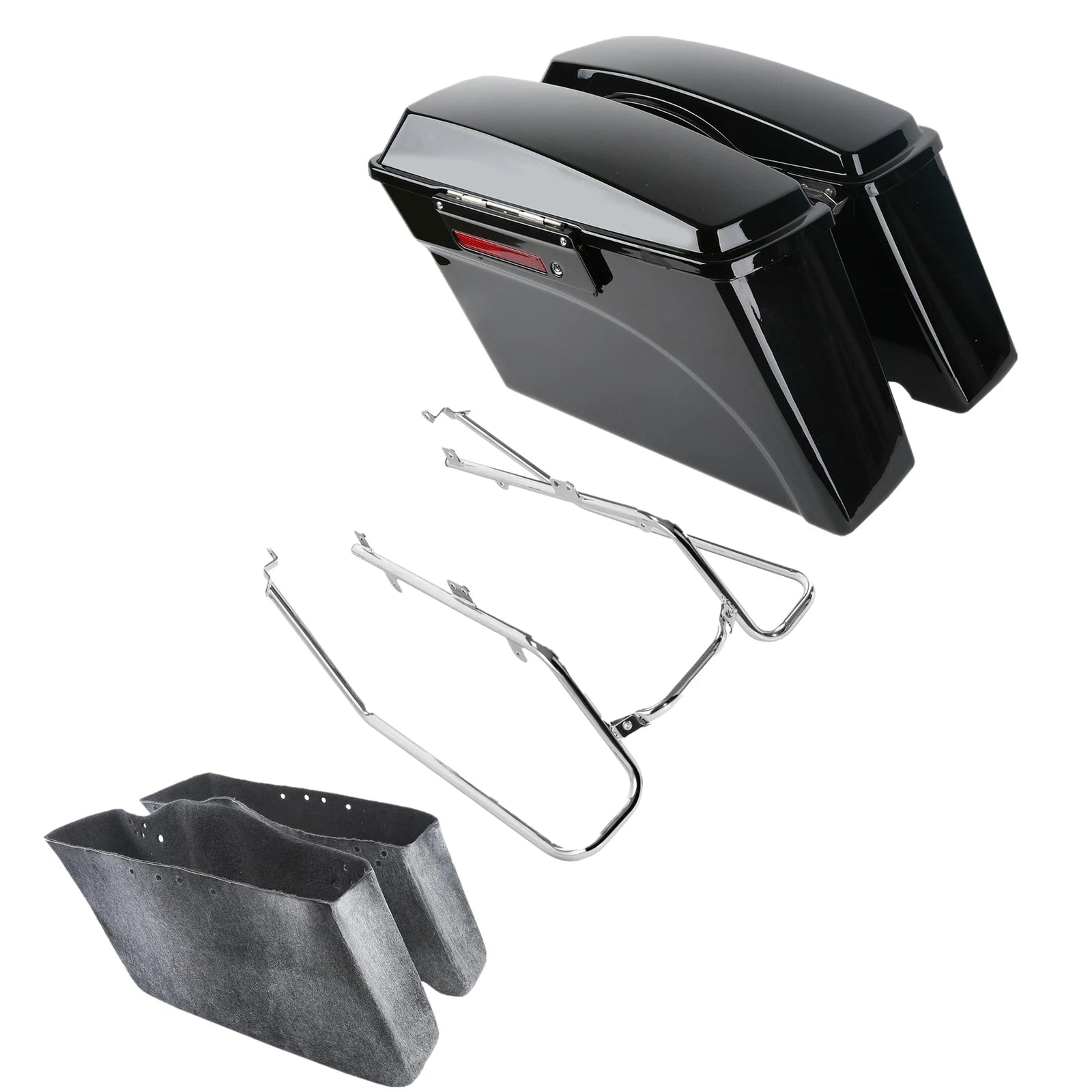 Hard Saddlebags & Conversion Bracket for Harley Street Bob Low Rider (2008–2017)