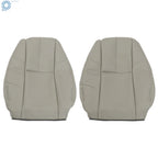 Set of 2 Front Seat Covers for Chevy Tahoe GMC Sierra (2007–2014) Leather Gray