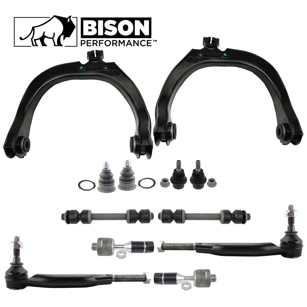 12pc Front Control Arms Sway Bar Tie Rod Ends Kit for Chevy GMC