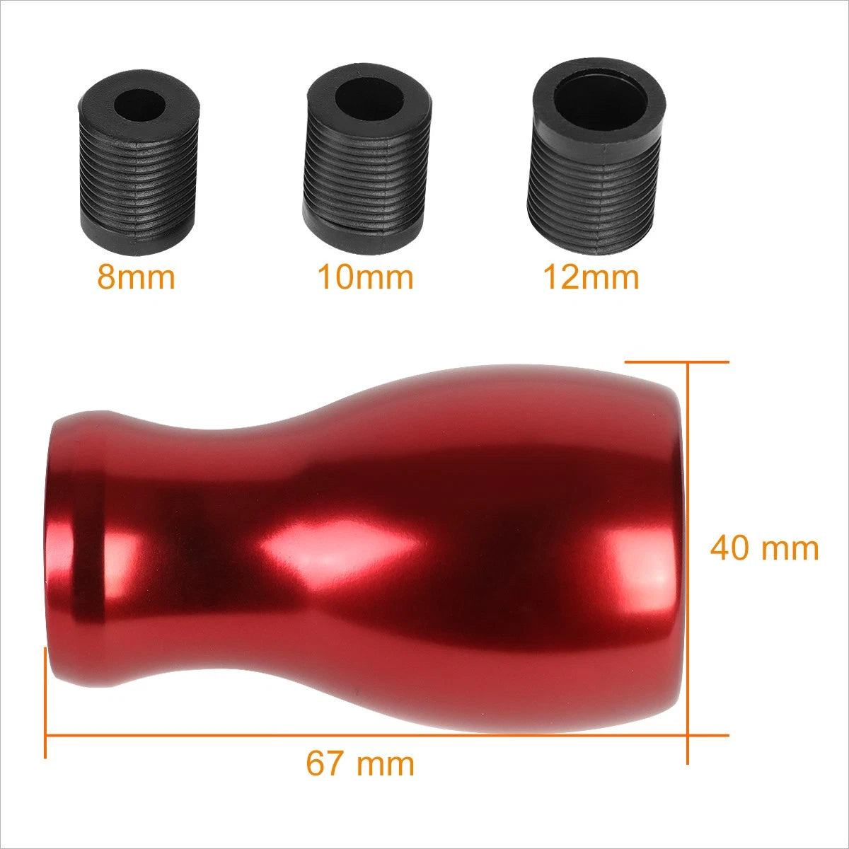 J2 Flat Top Teardrop Aluminum Shift Knob for Universal Vehicles (6-Speed)