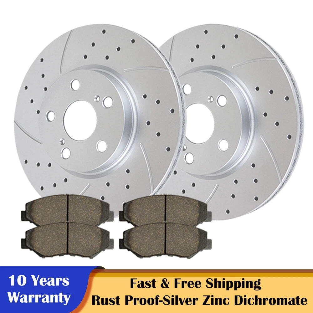 Front Brake Disc Rotors and Pads for Toyota Corolla 2003–2008