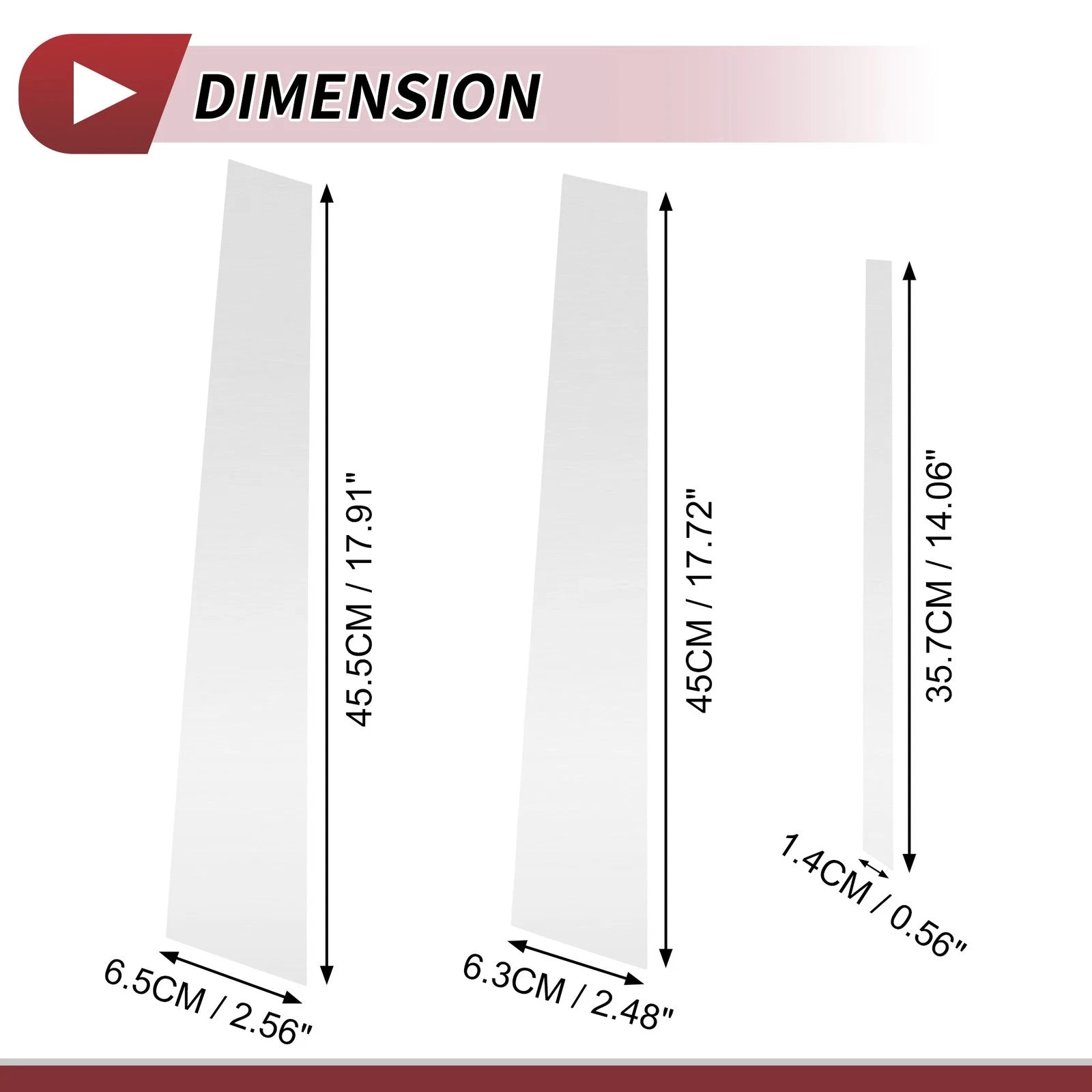Set of 6 Door Pillar Window Trim for Nissan Sentra (2000–2006) Chrome