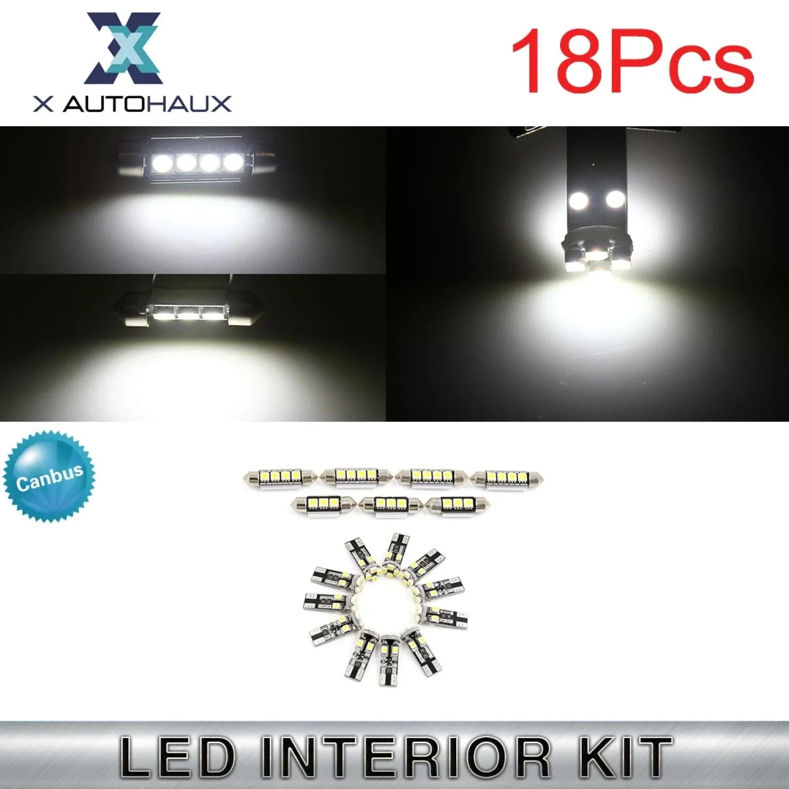 Canbus White LED Lights Interior Kit for BMW E60/E61 5 Series
