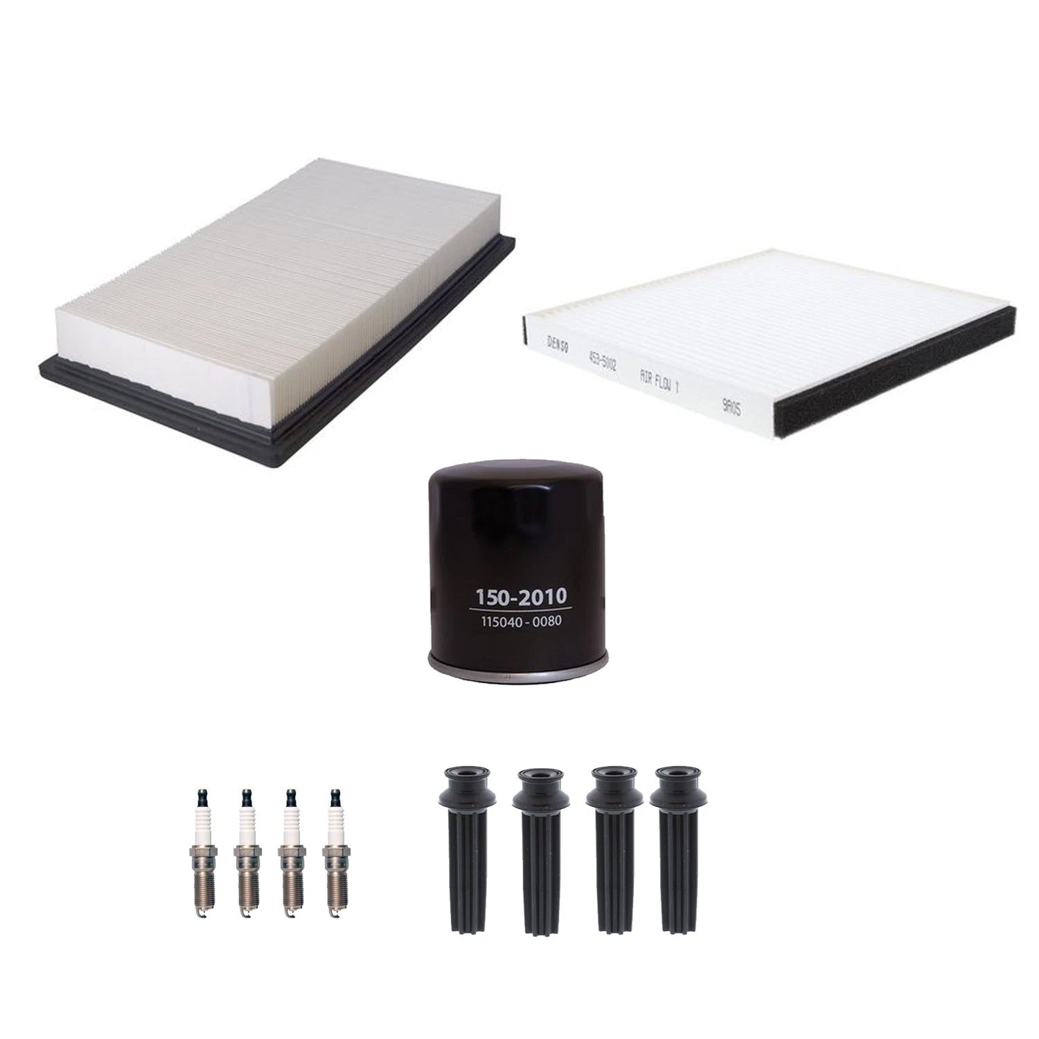 Denso Tune Up Kit 4 Spark Plugs & Boots for Ford Edge 2.0L L4 Turbo (2015–2020)