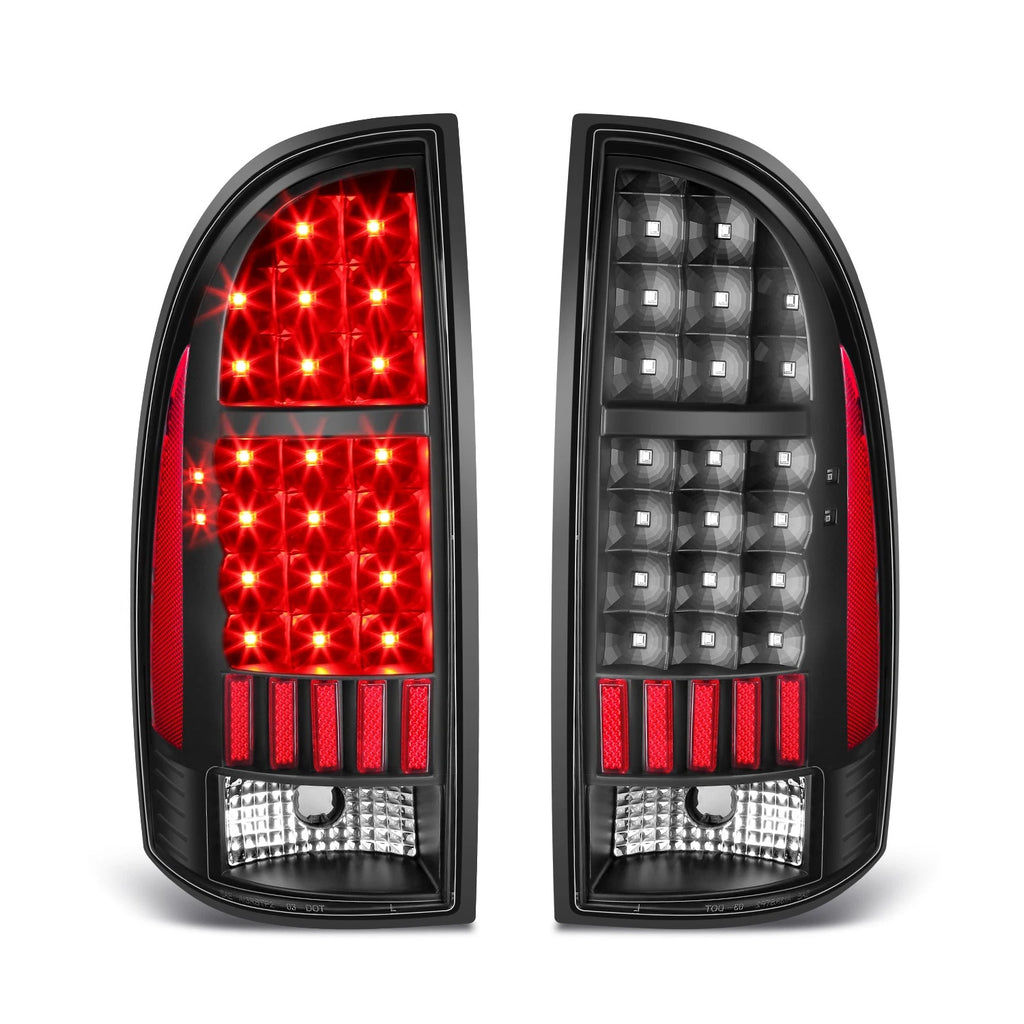 2X Full LED Tail Lights for Tacoma (2005–2015) - Black Housing
