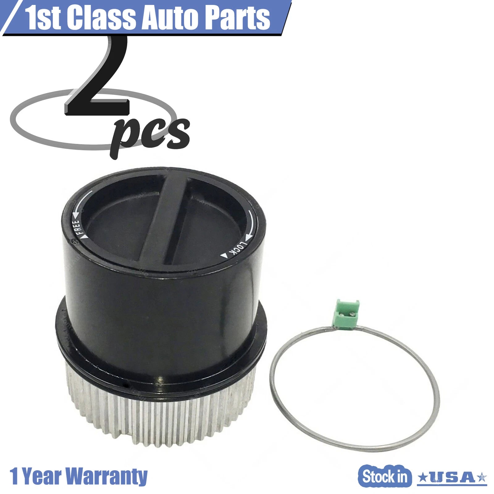 2PC Front Manual Locking Hub for Ford F-250 Expedition 4WD (1999–2005) 600-204