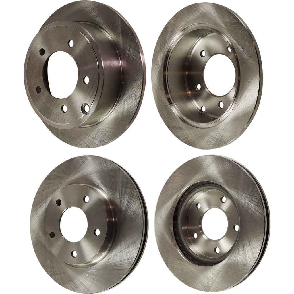 Front and Rear Disc Brake Rotors for Dodge Caliber (2010–2012)