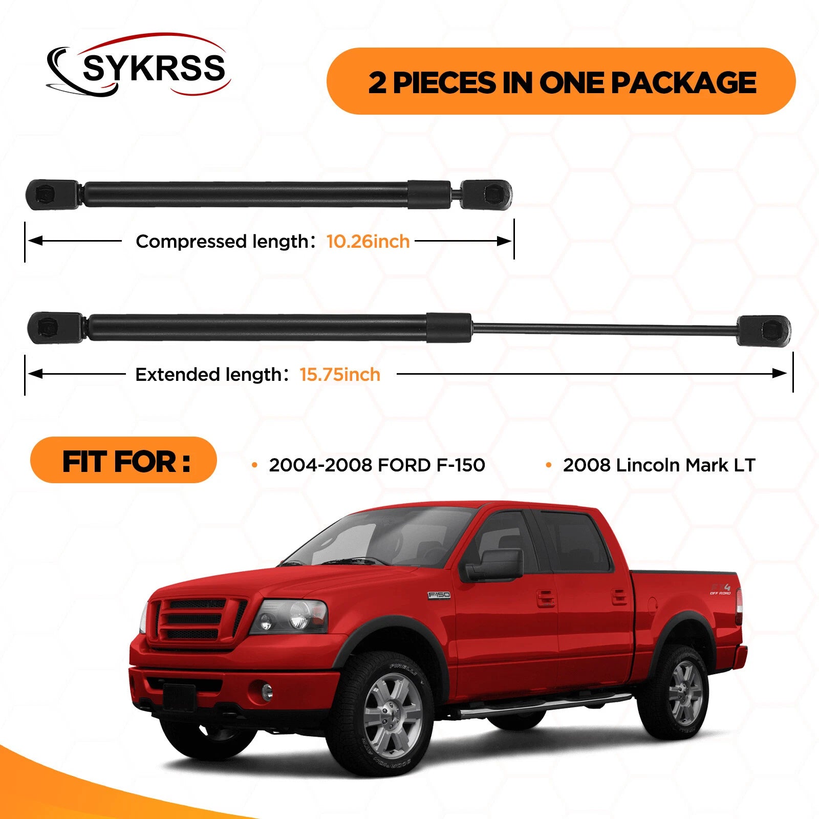 Hood Lift Support Struts for 2004-2008 Ford F-150 (2-Piece)