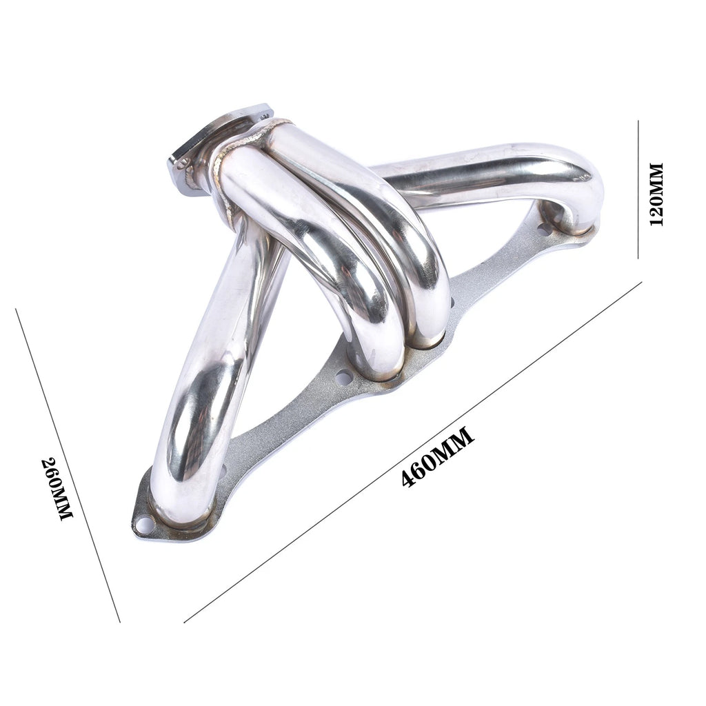 Silver Stainless Hugger Headers for Chevy Small Block V8 (262-327)