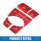 Set of 7 Handbrake Drive Mode Button Covers for Toyota RAV4 (2019–2022) Red