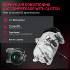 AC Compressor with Clutch for Jeep Wrangler V6 3.8L (2007–2011)