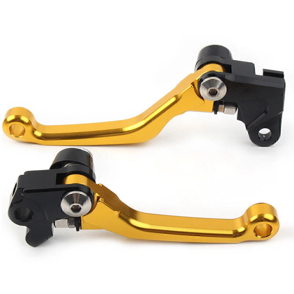 Pair Gold Pivot Brake Clutch Levers for Honda CRF125R CRF150R CRF250R CRF450R (1997–2021)