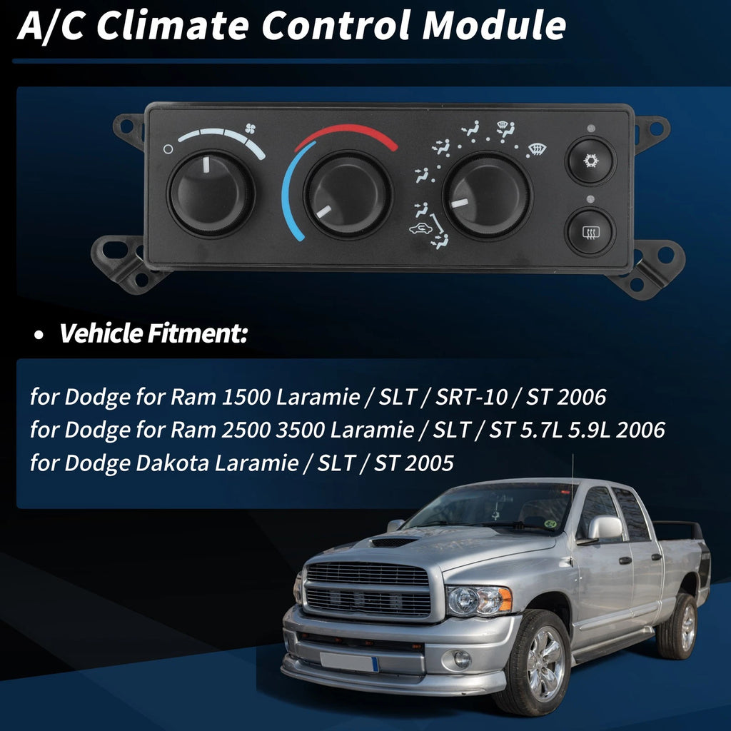 A/C Heater Climate Control Module for Dodge Ram 1500 2500 3500 (2005–2006)