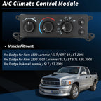 A/C Heater Climate Control Module for Dodge Ram 1500 2500 3500 (2005–2006)