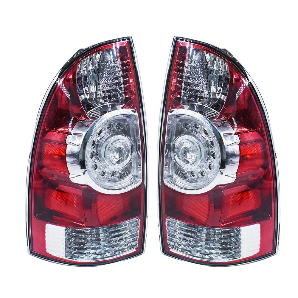 Set of 2 LED Chrome Tail Lights for Toyota Tacoma (2005–2015)