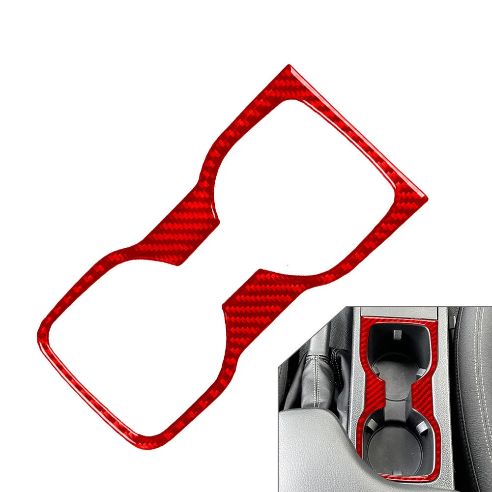 Carbon Fiber Center Water Cup Holder Cover Trim for Ford Ranger Sport (2019–2022)