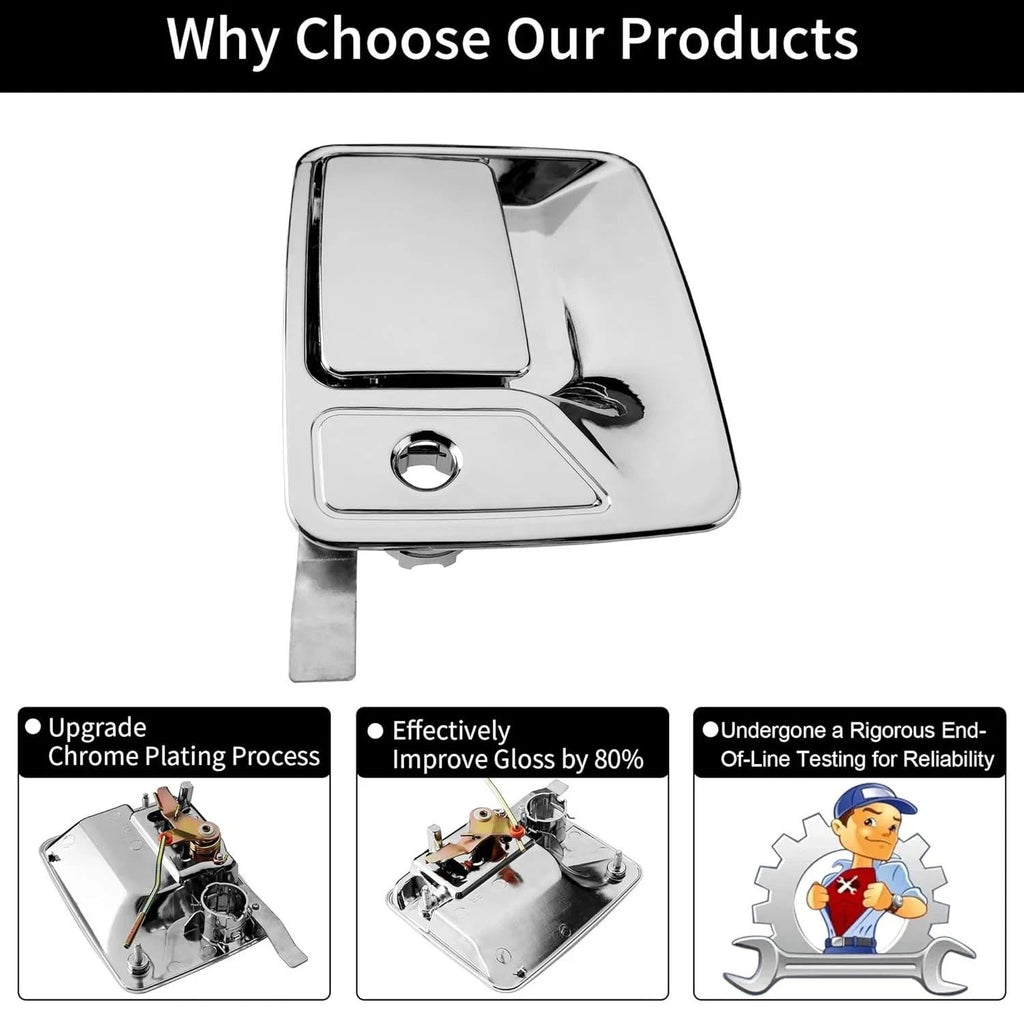 Chrome Exterior Door Handle for Ford Excursion F-250 (1999–2016) 7C3Z-2522404-AA