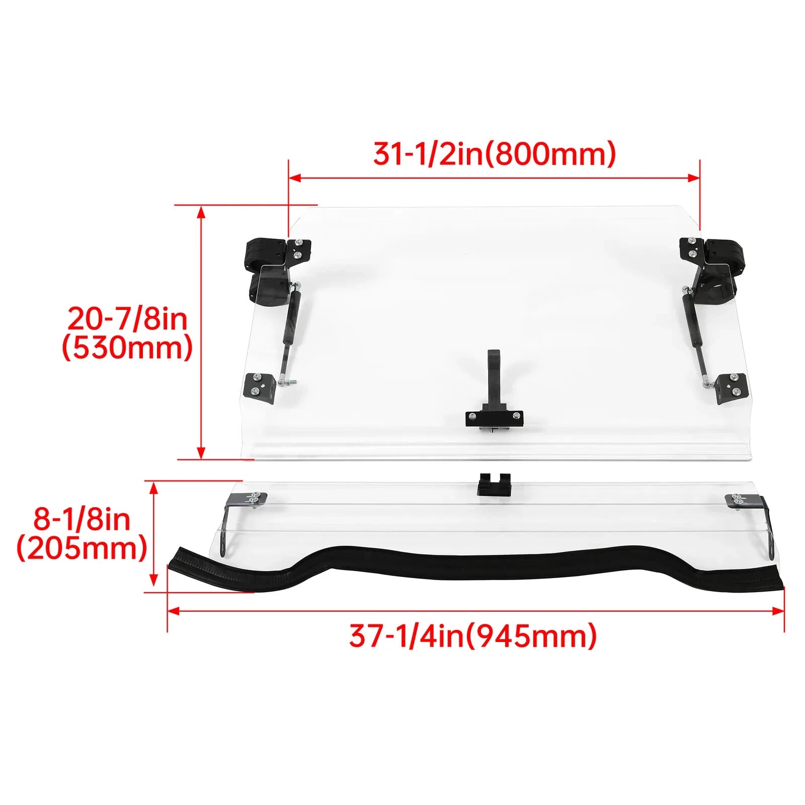 Full Flip Up Split Windshield for Polaris RZR XP 1000 / S4 / RZR 900 (2014–2018)