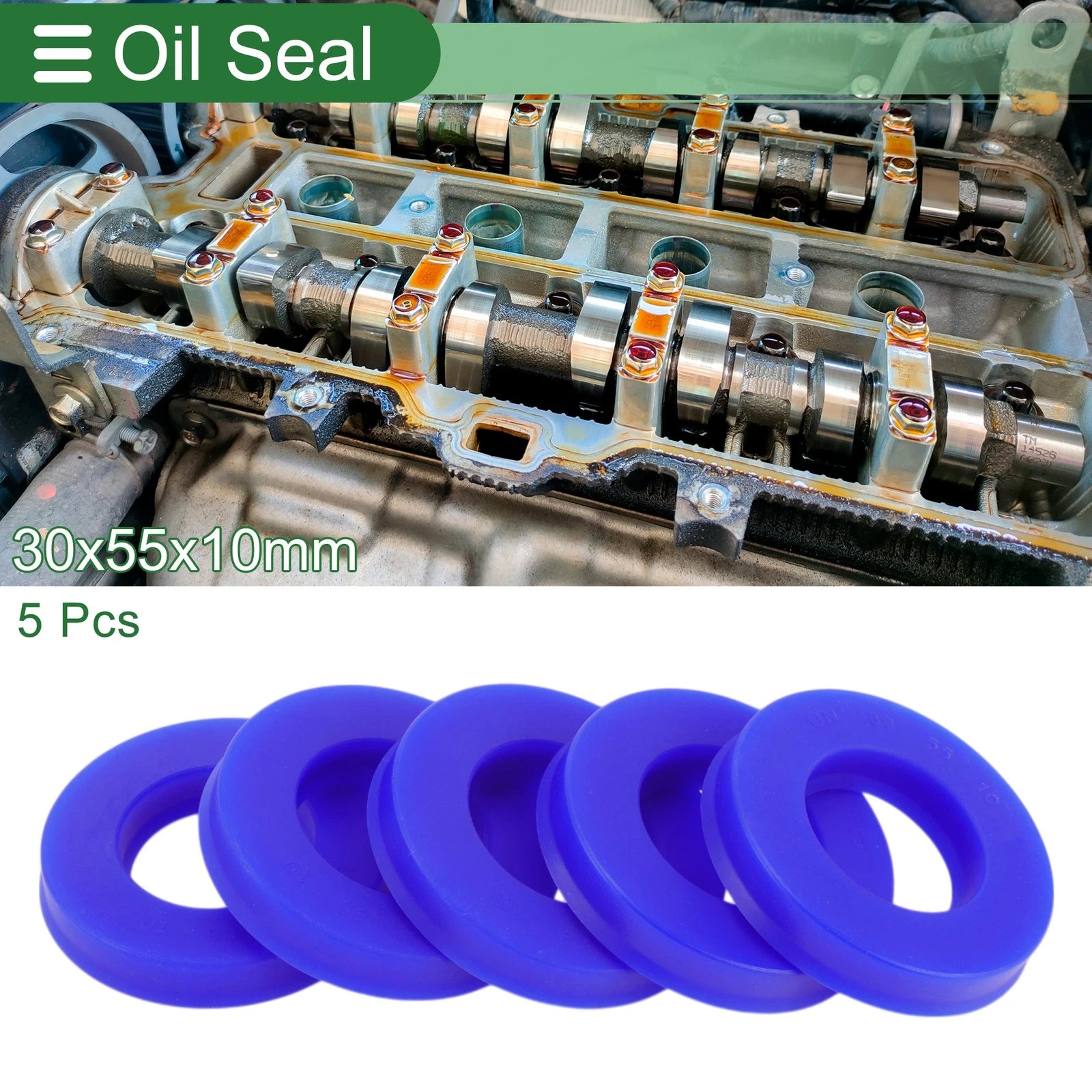 Set of 5 Oil Seal Rotary Shaft Seal 30x55x10mm High Pressure for Various Models