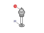 Water Temperature Sender 40-120ºC for Volvo Penta (Replaces 827151)