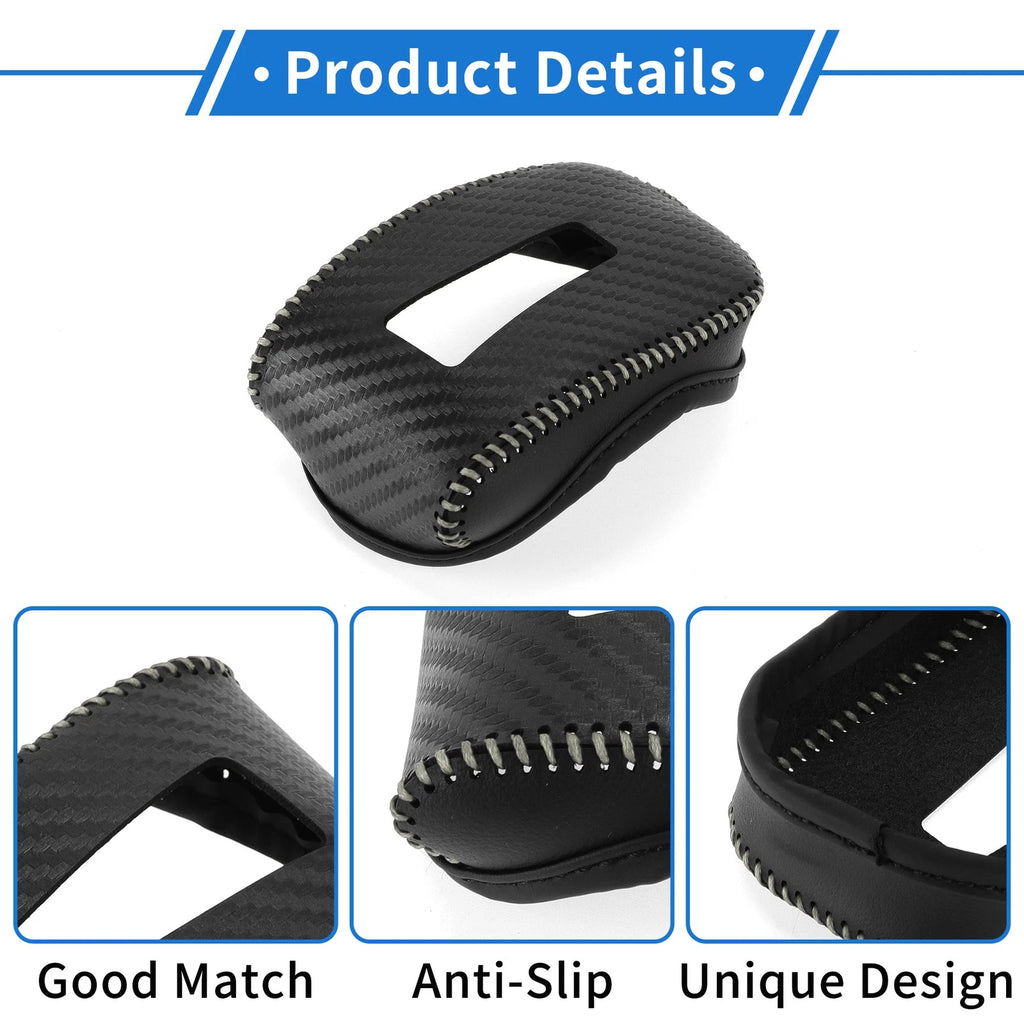 Gear Shift Knob Cover for Mitsubishi Outlander (2013–2021) Black Carbon Fiber