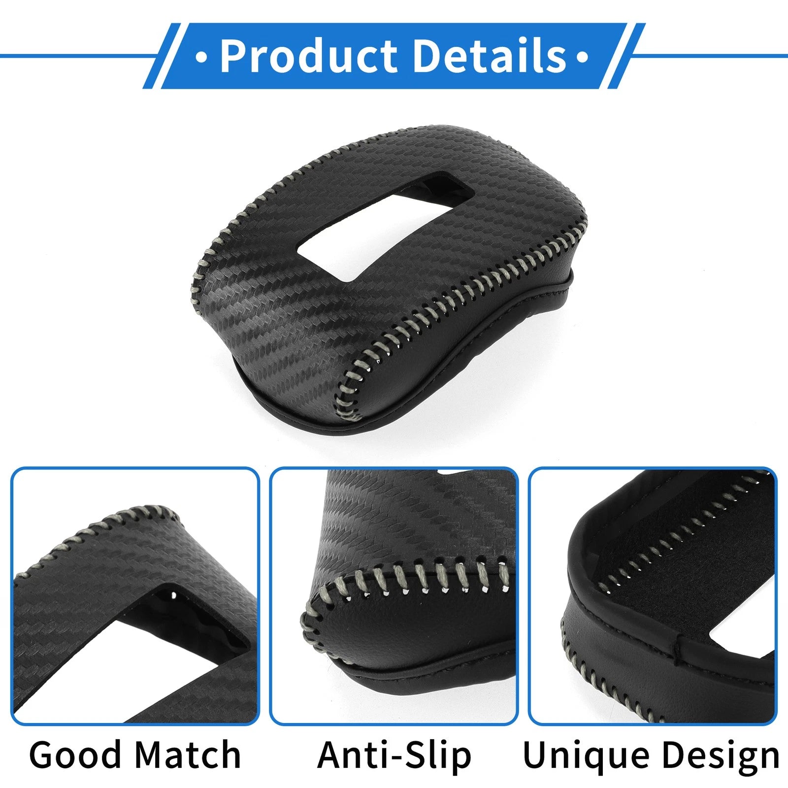 Gear Shift Knob Cover for Mitsubishi Outlander (2013–2021) Black Carbon Fiber