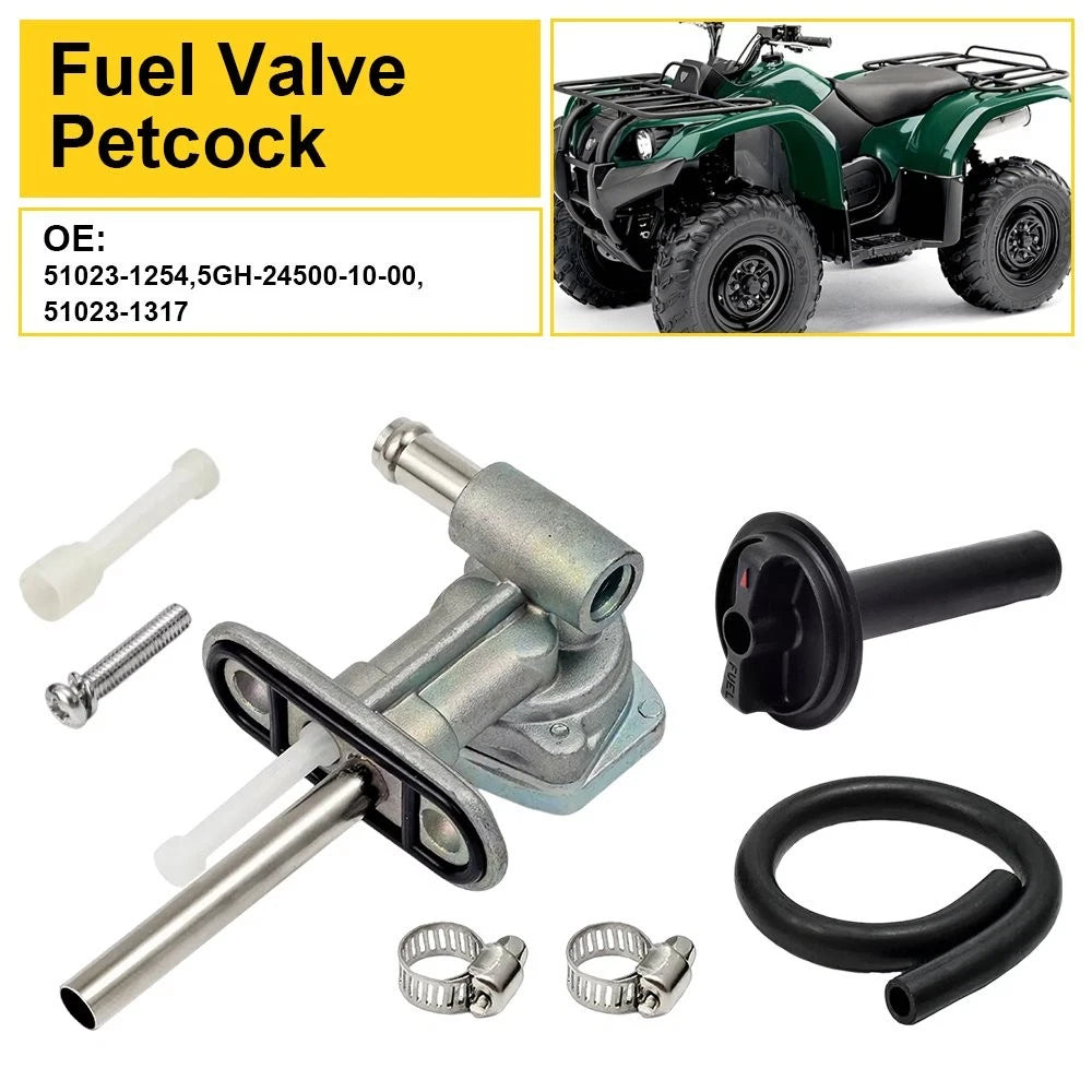 Petcock Fuel Tank Switch Valve Hose for Yamaha Kodiak 400 YFM400FA (2000–2006)