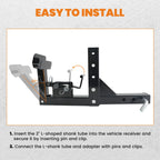 Trailer Hitch Kit for Trash Can Transporter (2" Receiver)