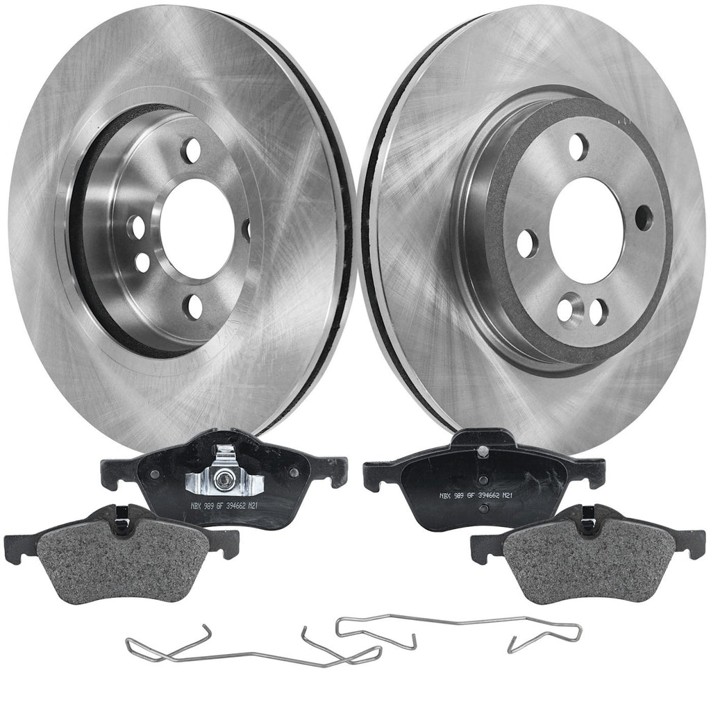 Brake Disc and Pad Kit for Mini Cooper (2007–2008) Front Semi-Metallic