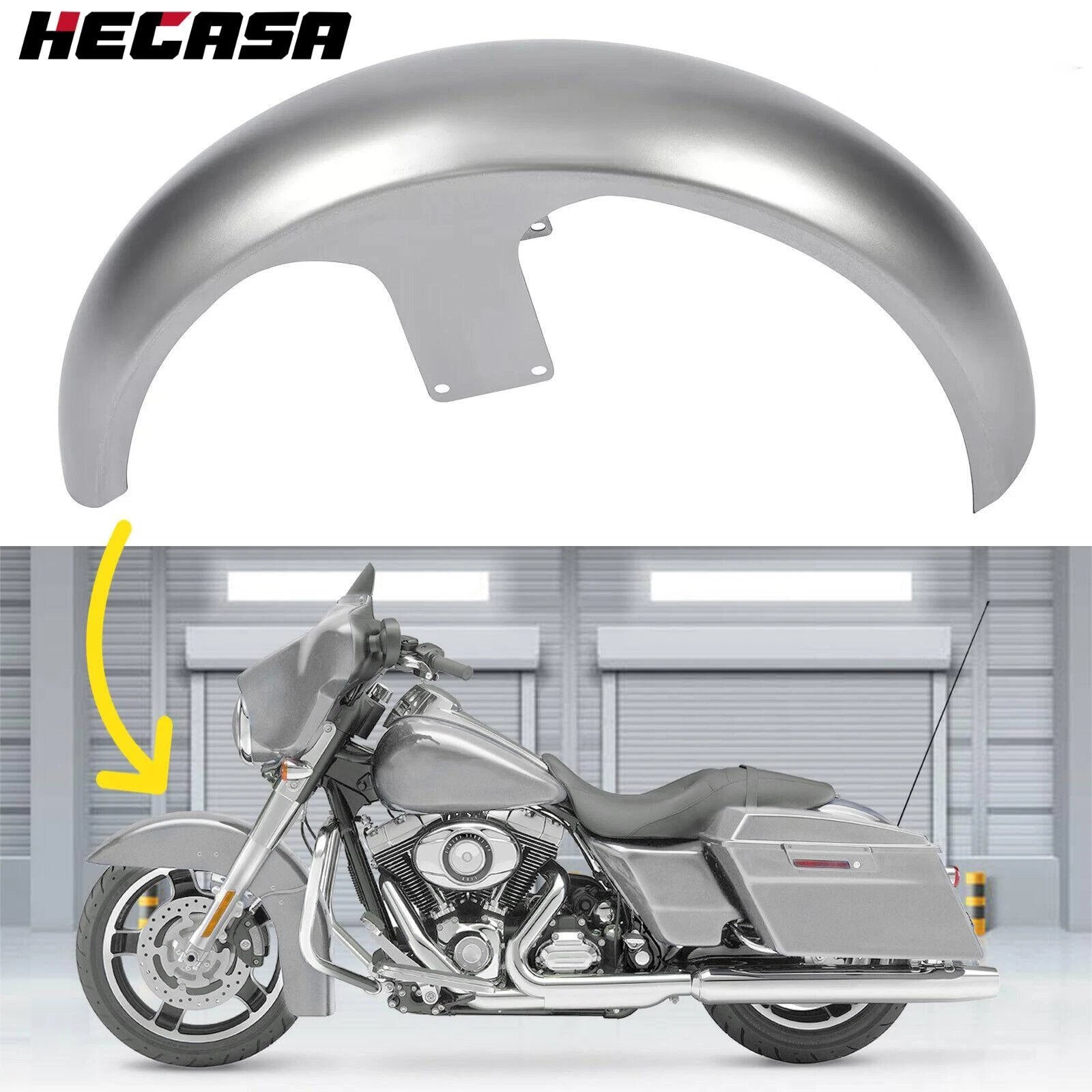 26" Wrap Front Fender for Harley Bagger Touring Road Street Glide (1997–2013)