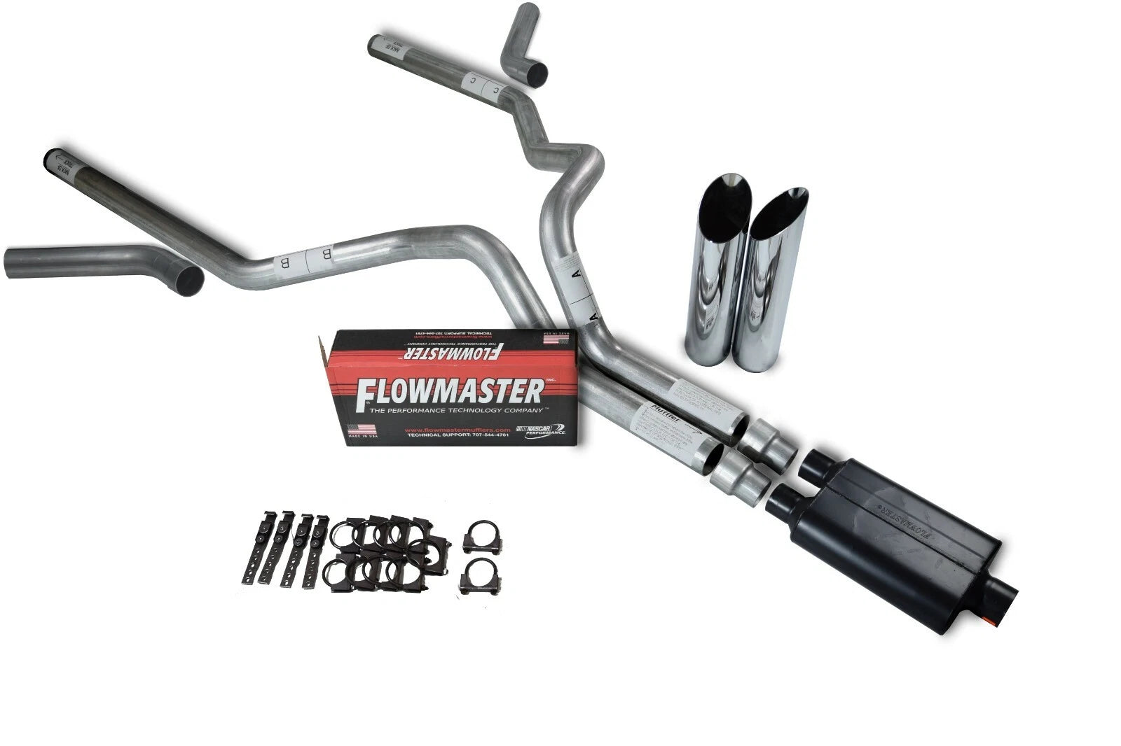 Dual Exhaust Kit for Chevy GMC 1500 (2007–2014) - 3" Flowmaster 40 Series